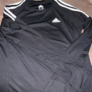 Adidas boys black and white shirt